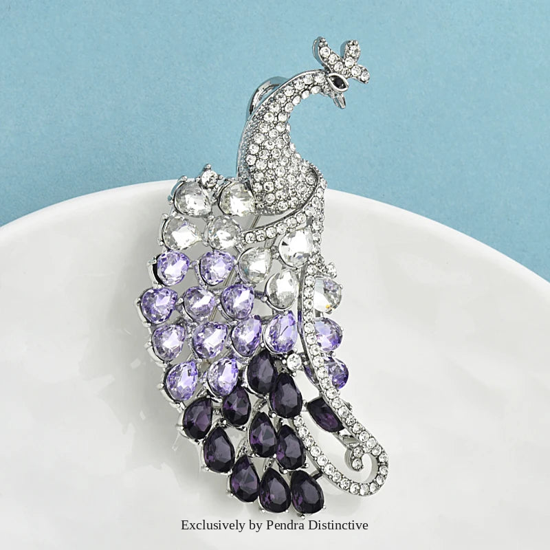 PENDRA Luxury Charming Peacock Brooch