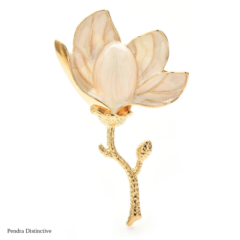 PENDRA Magnoliette Charming Magnolia Flower Brooch