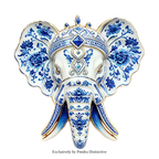 PENDRA Majestic Elephant Enamel Brooch