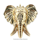 PENDRA Majestic Elephant Enamel Brooch