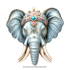 PENDRA Majestic Elephant Enamel Brooch