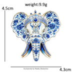 PENDRA Majestic Elephant Enamel Brooch