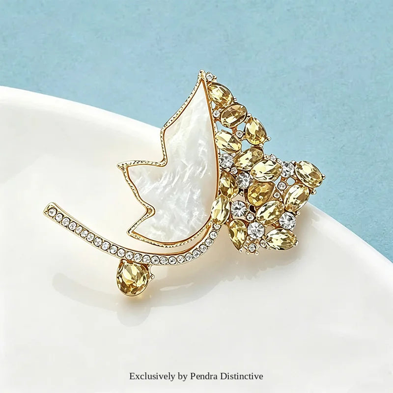 PENDRA Mapletta Elegant Maple Leaf Brooch