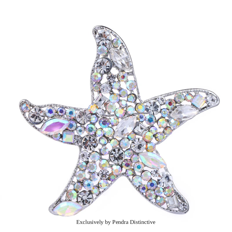 PENDRA Marina Sparkling Starfish Brooch