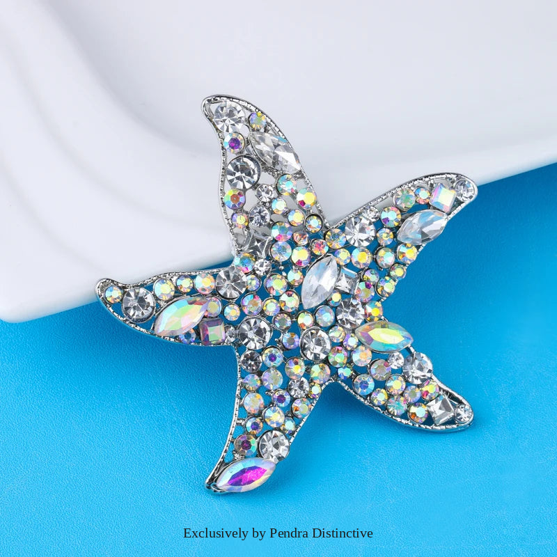 PENDRA Marina Sparkling Starfish Brooch