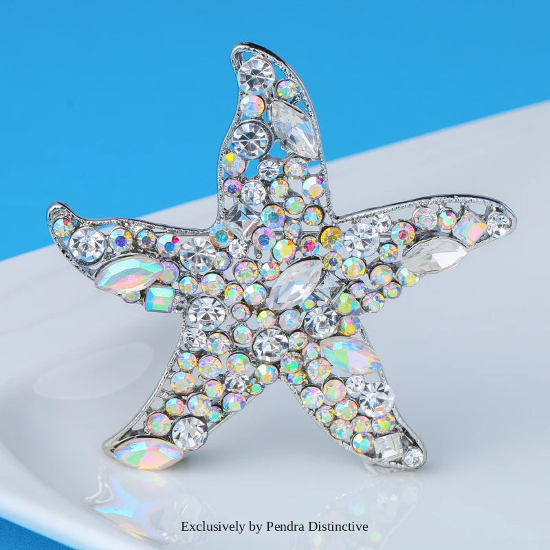 PENDRA Marina Sparkling Starfish Brooch
