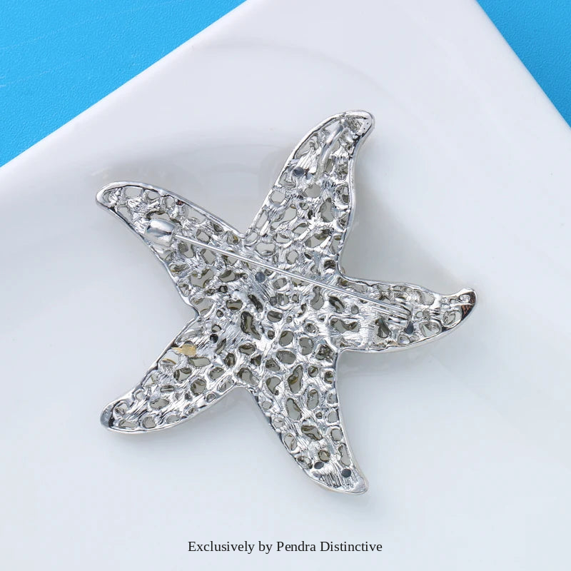 PENDRA Marina Sparkling Starfish Brooch