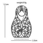 PENDRA Vintage Matryoshka Doll Brooch