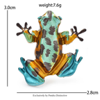 PENDRA Meadow Enamel Frog Brooch
