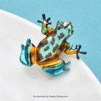 PENDRA Meadow Enamel Frog Brooch