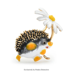 PENDRA Meadow Hedgehog Enamel Animal Brooch