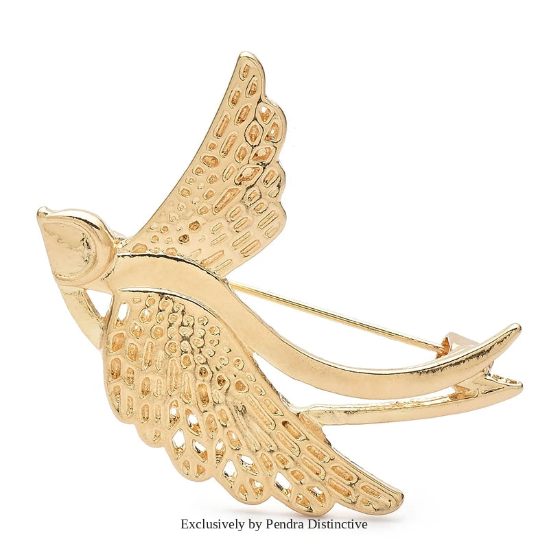 PENDRA Metal Flying Swallow Brooch