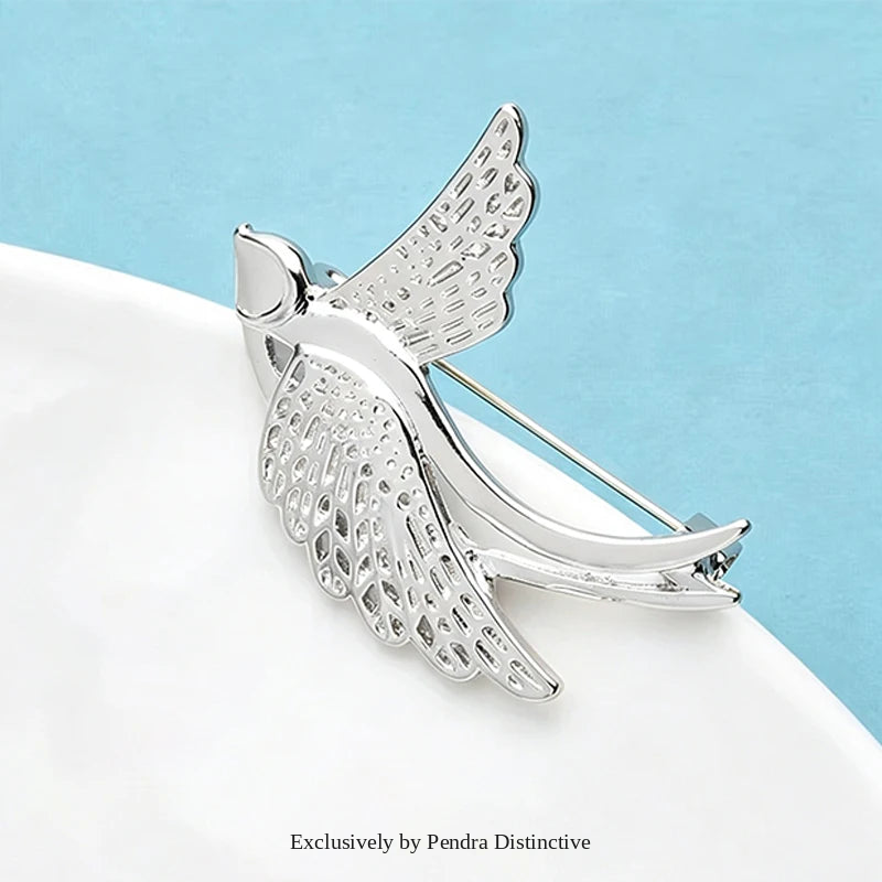 PENDRA Metal Flying Swallow Brooch