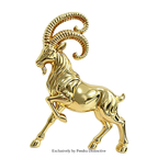 PENDRA Minimal Goat Polished Alloy Brooch