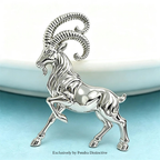 PENDRA Minimal Goat Polished Alloy Brooch