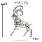 PENDRA Minimal Goat Polished Alloy Brooch