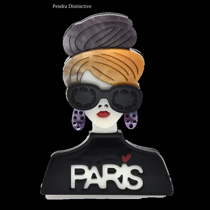 PENDRA Acrylic Modern Lady Brooch