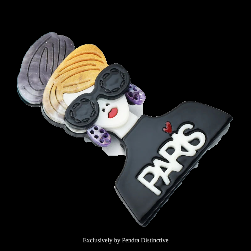 PENDRA Acrylic Modern Lady Brooch
