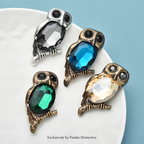 PENDRA Moonbranch Crystal Owl Brooch