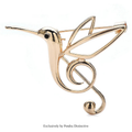 PENDRA Musical Notes Bird Brooch