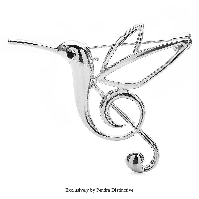 PENDRA Musical Notes Bird Brooch