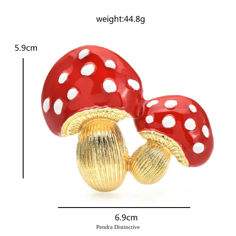 PENDRA Mycella Lovely Mushroom Brooch