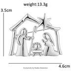 PENDRA Metal Nativity Scene Brooch