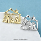 PENDRA Metal Nativity Scene Brooch