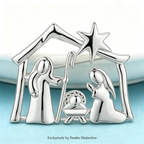 PENDRA Metal Nativity Scene Brooch