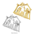 PENDRA Metal Nativity Scene Brooch