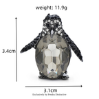 PENDRA Nightpenguin Black Crystal Penguin Brooch