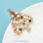 PENDRA Noelara Luxury Pearl Christmas Tree Brooch