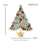 PENDRA Noelara Rhinestone Christmas Tree Brooch