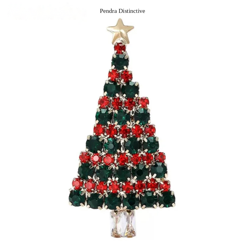 PENDRA Noelara Sparkling Christmas Tree Brooch