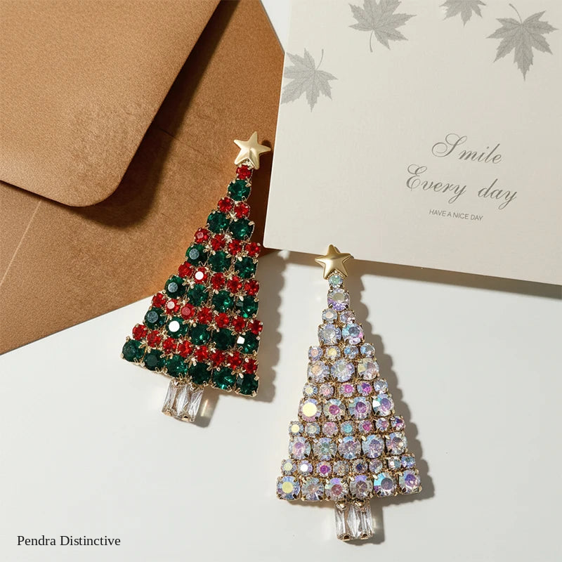 PENDRA Noelara Sparkling Christmas Tree Brooch