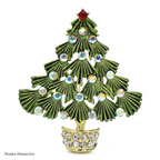 PENDRA Noelina 2-Color Enamel Christmas Tree Brooch