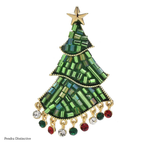 PENDRA Noelina 2-Design Christmas Tree Brooch