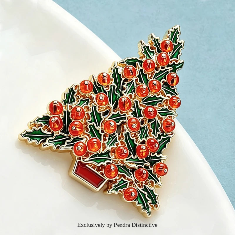 PENDRA Noelina Christmas Tree Brooch