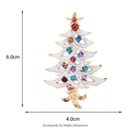 PENDRA Noelina Enamel Rhinestone Christmas Tree Brooch