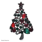 PENDRA Noelina Rhinestone Christmas Tree Brooch