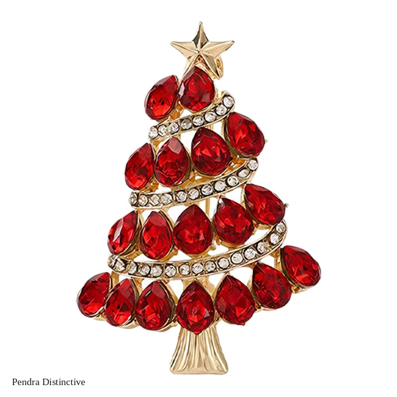 PENDRA Noelina Shining Christmas Tree Brooch