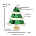 PENDRA Noelina Shining Christmas Tree Brooch