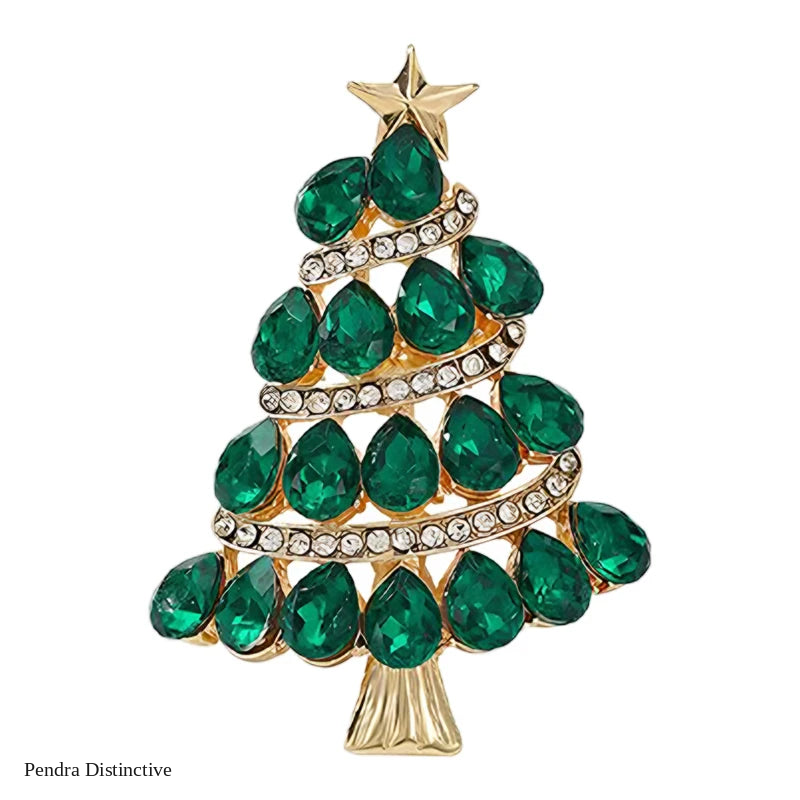 PENDRA Noelina Shining Christmas Tree Brooch