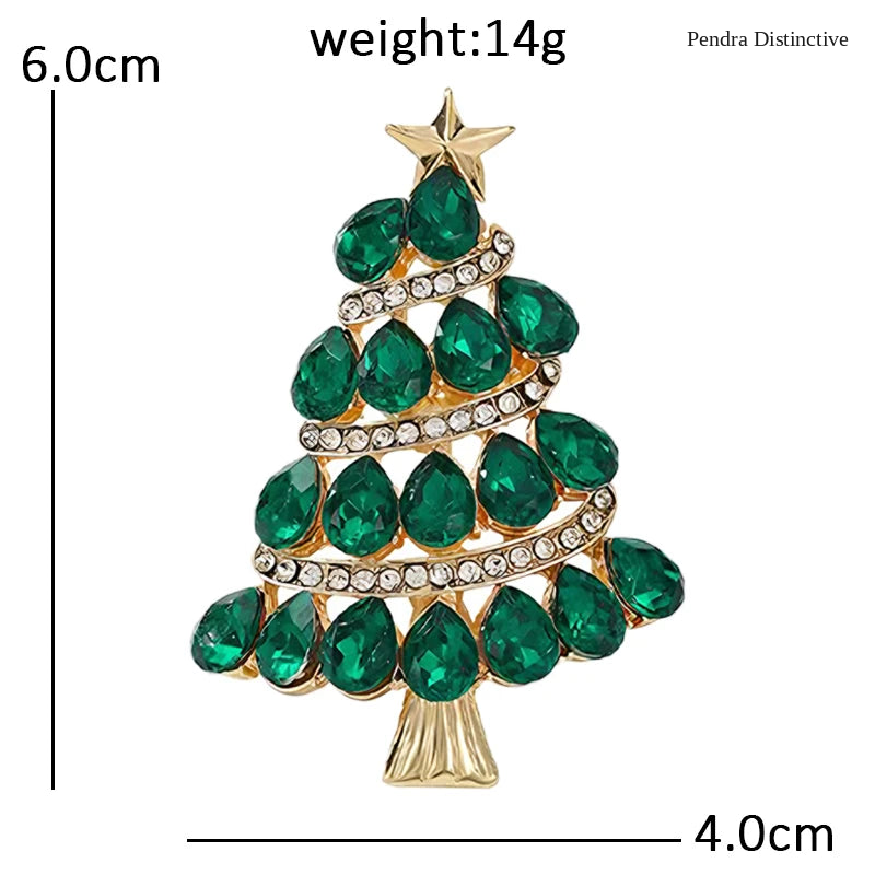 PENDRA Noelina Shining Christmas Tree Brooch