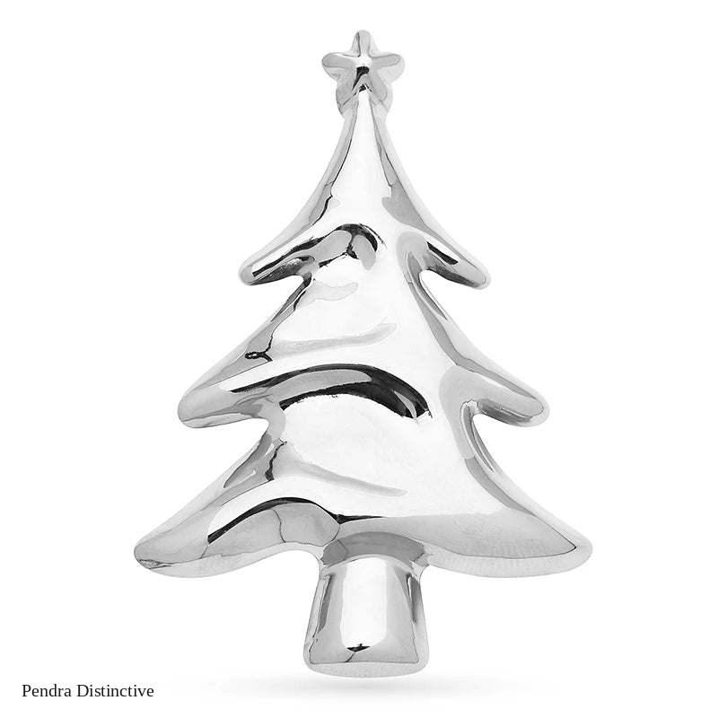 PENDRA Noelina Stainless Steel Classic Christmas Tree Brooch