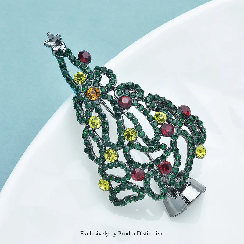 PENDRA Noelique Exquisite Christmas Tree Brooch