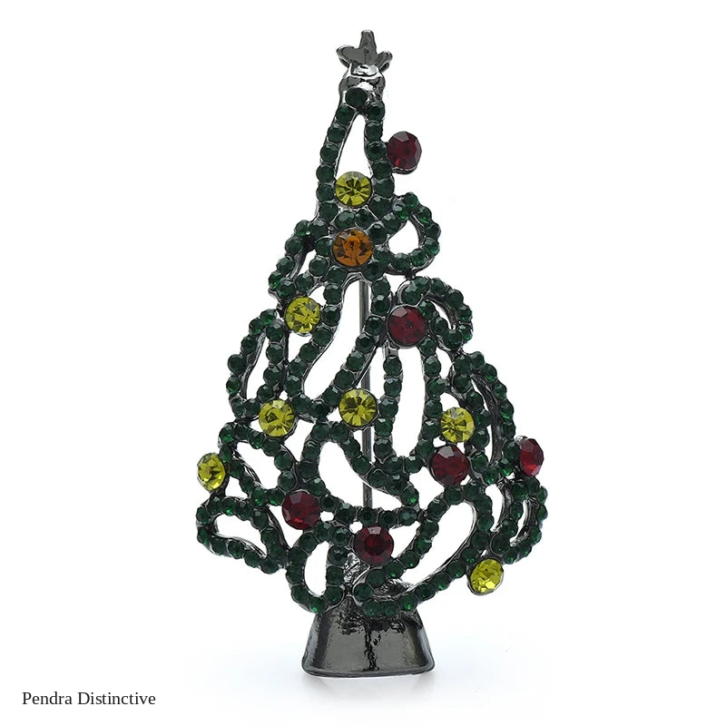 PENDRA Noelique Exquisite Christmas Tree Brooch