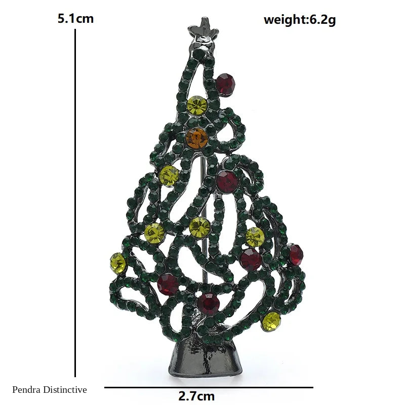 PENDRA Noelique Exquisite Christmas Tree Brooch