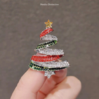PENDRA Noelisse Rhinestone Christmas Tree Brooch