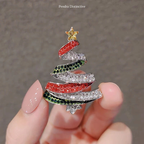 PENDRA Noelisse Rhinestone Christmas Tree Brooch